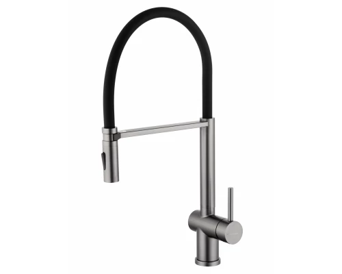 Смеситель для кухни с гибким изливом WONZON & WOGHAND, Темный графит (WW-88438003-BGM)