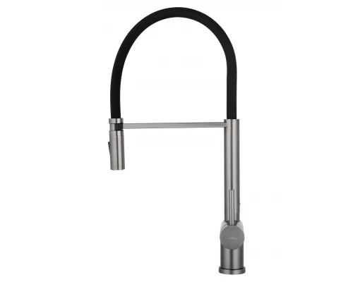 Смеситель для кухни с гибким изливом WONZON & WOGHAND, Темный графит (WW-88438003-BGM)