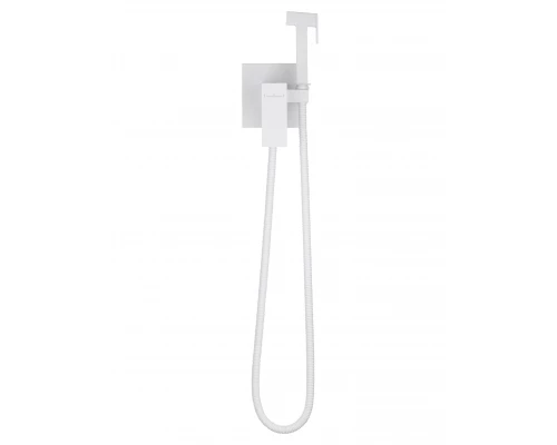 Смеситель с гигиеническим душем встраиваемый WONZON & WOGHAND CUBE, Белый матовый (WW-88829016-MW)
