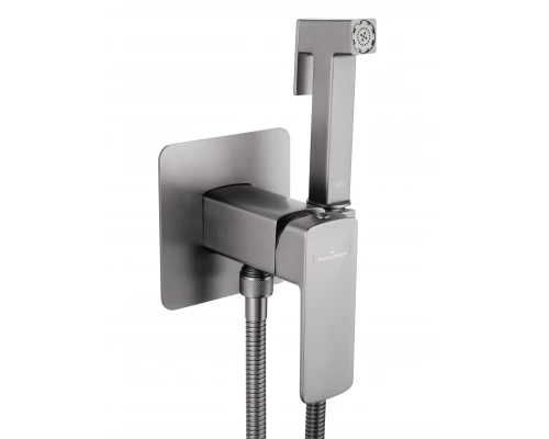 Смеситель с гигиеническим душем встраиваемый WONZON & WOGHAND EDGE, Темный графит (WW-88829003-BGM)