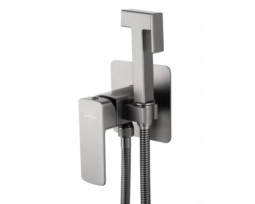 Смеситель с гигиеническим душем встраиваемый WONZON & WOGHAND EDGE, Темный графит (WW-88829003-BGM)