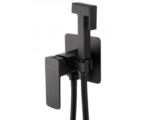 Смеситель с гигиеническим душем встраиваемый WONZON & WOGHAND EDGE, Черный матовый (WW-88829003-MB)