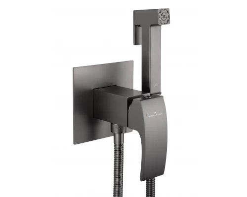 Смеситель с гигиеническим душем встраиваемый WONZON & WOGHAND FIT, Темный графит (WW-88829009-BGM)