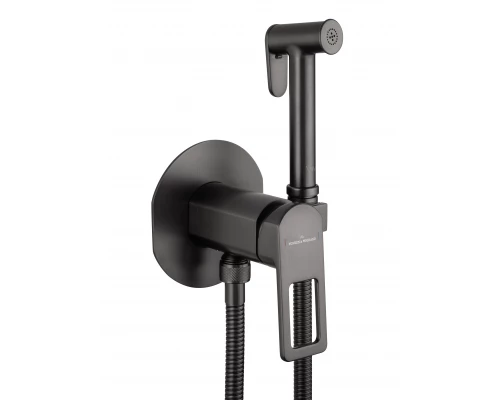 Смеситель с гигиеническим душем встраиваемый WONZON & WOGHAND FRAME, Темный графит (WW-88829010-BGM)
