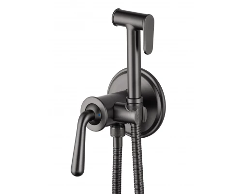 Смеситель с гигиеническим душем встраиваемый WONZON & WOGHAND STEAM, Темный графит (WW-88829008-BGM)