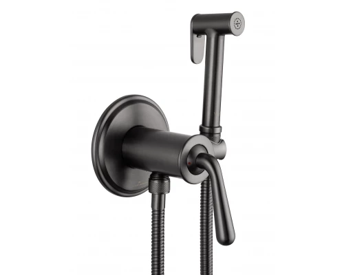 Смеситель с гигиеническим душем встраиваемый WONZON & WOGHAND STEAM, Темный графит (WW-88829008-BGM)