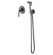 Смеситель с гигиеническим душем встраиваемый WONZON & WOGHAND STEAM, Темный графит (WW-88849008-BGM)