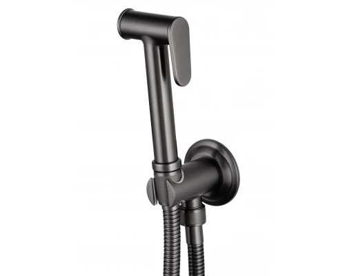 Смеситель с гигиеническим душем встраиваемый WONZON & WOGHAND STEAM, Темный графит (WW-88849008-BGM)