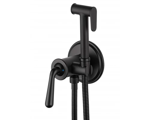 Смеситель с гигиеническим душем встраиваемый WONZON & WOGHAND STEAM, Черный матовый (WW- 88829008-MB)
