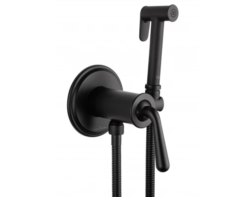 Смеситель с гигиеническим душем встраиваемый WONZON & WOGHAND STEAM, Черный матовый (WW- 88829008-MB)