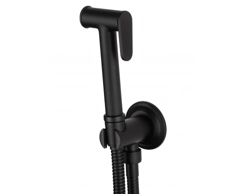 Смеситель с гигиеническим душем встраиваемый WONZON & WOGHAND STEAM, Черный матовый (WW- 88849008-MB)
