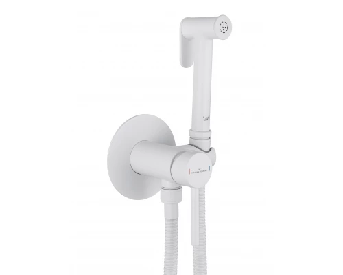 Смеситель с гигиеническим душем встраиваемый WONZON & WOGHAND STICK, Белый матовый (WW-88829902-MW)