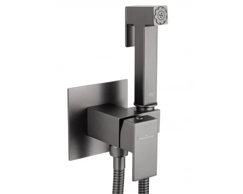 Смеситель с гигиеническим душем встраиваемый WONZON & WOGHAND, Темный графит (WW-88829903-BGM)