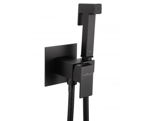 Смеситель с гигиеническим душем встраиваемый WONZON & WOGHAND, Черный матовый (WW-88829903-MB)
