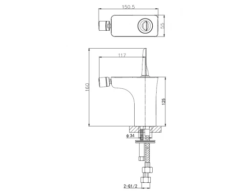 Смеситель для биде WONZON & WOGHAND SHARK, Хром (WW-48B5001-CR)