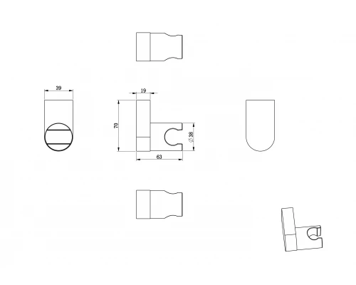Настенный держатель WONZON & WOGHAND, Брашированное золото (WW-994207-BG)