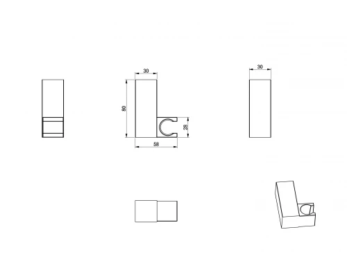 Настенный держатель WONZON & WOGHAND, Темное золото (WW-994220-DG)