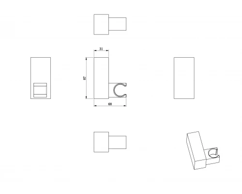 Настенный держатель WONZON & WOGHAND, Хром (WW-994201-CR)
