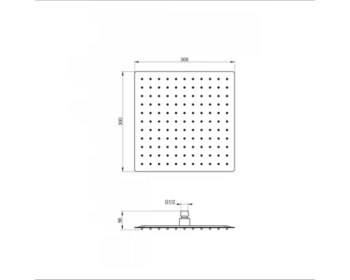 Верхний душ WONZON & WOGHAND, Брашированный никель (WW-88DP02-BN)