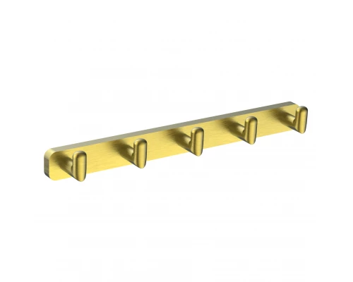 Вешалка с 5 крючками для ванной WONZON & WOGHAND GRAFFITY, Брашированное золото (WW-9355-BG)