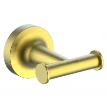 Двойной крючок для ванной WONZON & WOGHAND SIMPLE, Брашированное золото (WW-6525-BG)