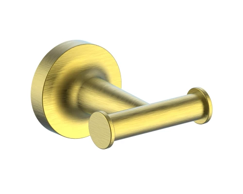 Двойной крючок для ванной WONZON & WOGHAND SIMPLE, Брашированное золото (WW-6525-BG)