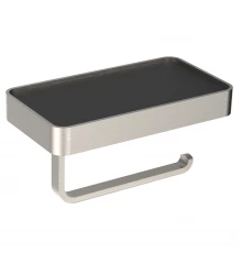 Держатель для туалетной бумаги с полкой WONZON & WOGHAND GRAFFITY, Брашированный никель (9366-BN)