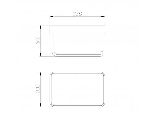 Держатель для туалетной бумаги с полкой WONZON & WOGHAND GRAFFITY, Брашированный никель (9366-BN)
