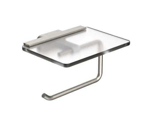 Держатель для туалетной бумаги с полкой WONZON & WOGHAND GRAFFITY, Брашированный никель (WW-9326-BN)