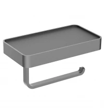 Держатель для туалетной бумаги с полкой WONZON & WOGHAND GRAFFITY, Темный графит (WW-9366-BGM)