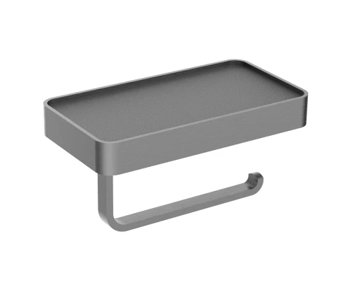 Держатель для туалетной бумаги с полкой WONZON & WOGHAND GRAFFITY, Темный графит (WW-9366-BGM)