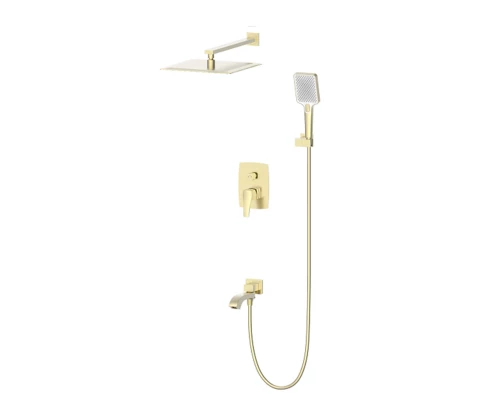 Душевая система встраиваемая WONZON & WOGHAND FLEX, Брашированное золото (WW-88939072-BG)