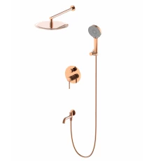 Душевая система встраиваемая WONZON & WOGHAND TOR, Розовое золото (WW-88939073-RG)