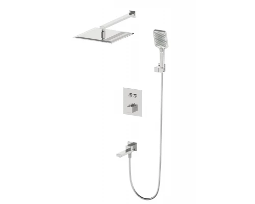 Душевая система с термостатом встраиваемая WONZON & WOGHAND, Брашированный никель (WW-88929003-BN)