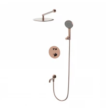 Душевая система с тремостатом WONZON & WOGHAND STICK, Розовое золото (WW-88929010-RG)