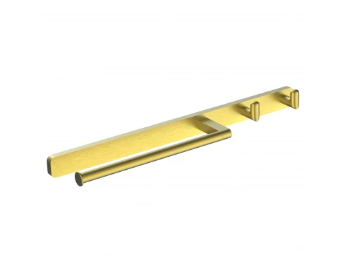 Кольцо для полотенец с 2 крючками WONZON & WOGHAND GRAFFITY, Брашированное золото (WW-9361-BG)