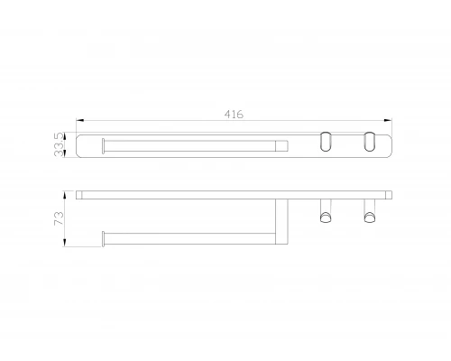Кольцо для полотенец с 2 крючками WONZON & WOGHAND GRAFFITY, Брашированный никель (WW-9361-BN)