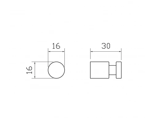 Крючок для ванной WONZON & WOGHAND EASY, Черный матовый (WW-8105-1-MB)