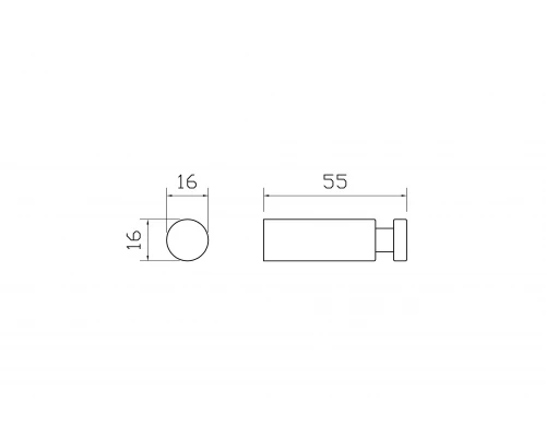 Крючок для ванной WONZON & WOGHAND EASY, Черный матовый (WW-8105-2-MB)