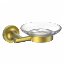 Мыльница с держателем WONZON & WOGHAN SIMPLE, Брашированное золото (WW-6522-BG)