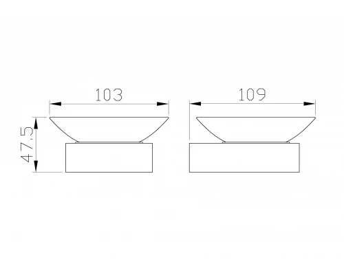 Мыльница с держателем WONZON & WOGHAND LOTTE, Темный графит (WW-8322-BGM)