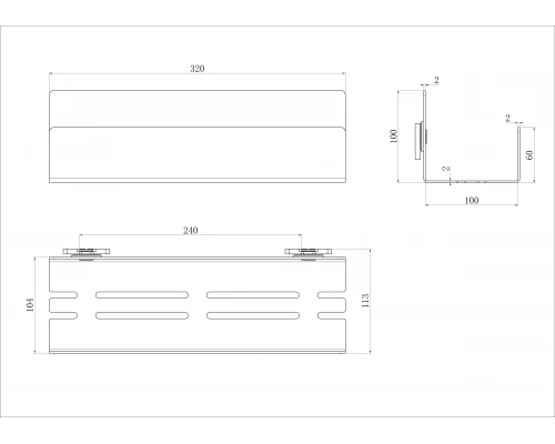 Полка для ванной WONZON & WOGHAND, Брашированное золото (WW-6131-BG)