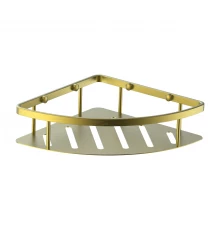 Полка для ванной угловая WONZON & WOGHAND, Брашированное золото (WW-4132-BG)