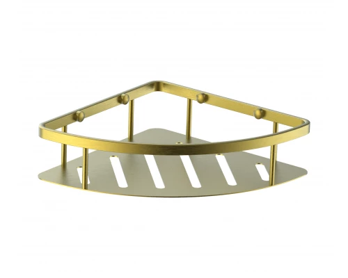 Полка для ванной угловая WONZON & WOGHAND, Брашированное золото (WW-4132-BG)