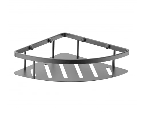 Полка для ванной угловая WONZON & WOGHAND, Темный графит (WW-4132-BGM)