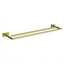 Полотенцедержатель двойной WONZON & WOGHAND GRAFFITY, Брашированное золото (WW-9311-BG)