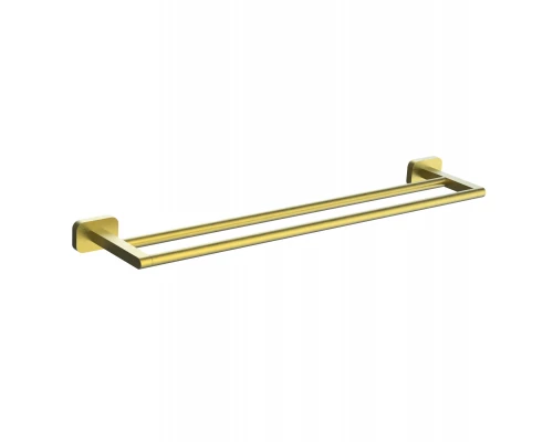 Полотенцедержатель двойной WONZON & WOGHAND GRAFFITY, Брашированное золото (WW-9311-BG)