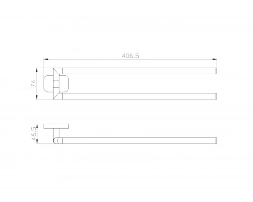 Полотенцедержатель поворотный WONZON & WOGHAND GRAFFITY, Брашированное золото (WW-9331-BG)