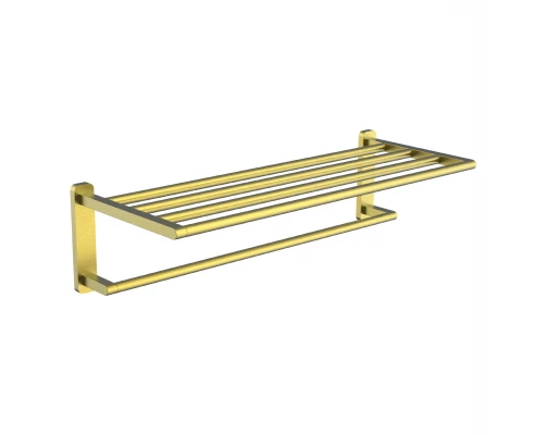 Полотенцедержатель с полкой WONZON & WOGHAND GRAFFITY, Брашированное золото (WW-9381-BG)