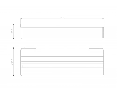 Полотенцедержатель с полкой WONZON & WOGHAND LOTTE, Темный графит (WW-8381A-BGM)